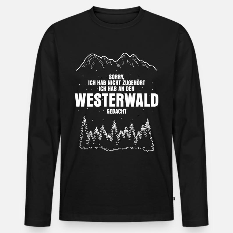 Westerwald Westerwälder - Männer Premium Bio Langarmshirt - Schwarz