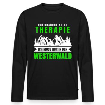 Westerwald Westerwälder Spruch lustig - Männer Premium Bio Langarmshirt - Schwarz - Vorne - Nico (187cm)