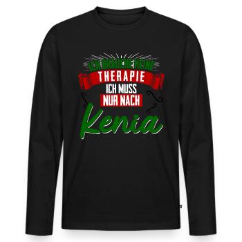 Kenia Urlaub Kenya - Männer Premium Bio Langarmshirt - Schwarz - Vorne - Nico (187cm)