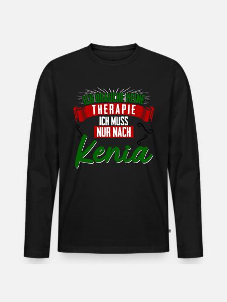 Kenia Urlaub Kenya - Männer Premium Bio Langarmshirt - Schwarz
