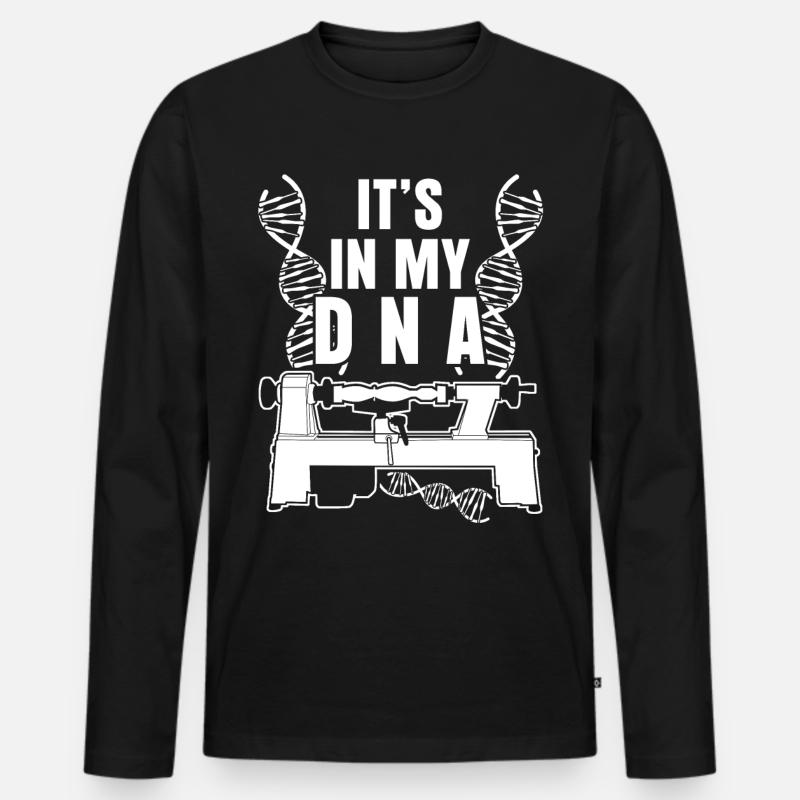Drechseln DNA Drechsler - Männer Premium Bio Langarmshirt - Schwarz