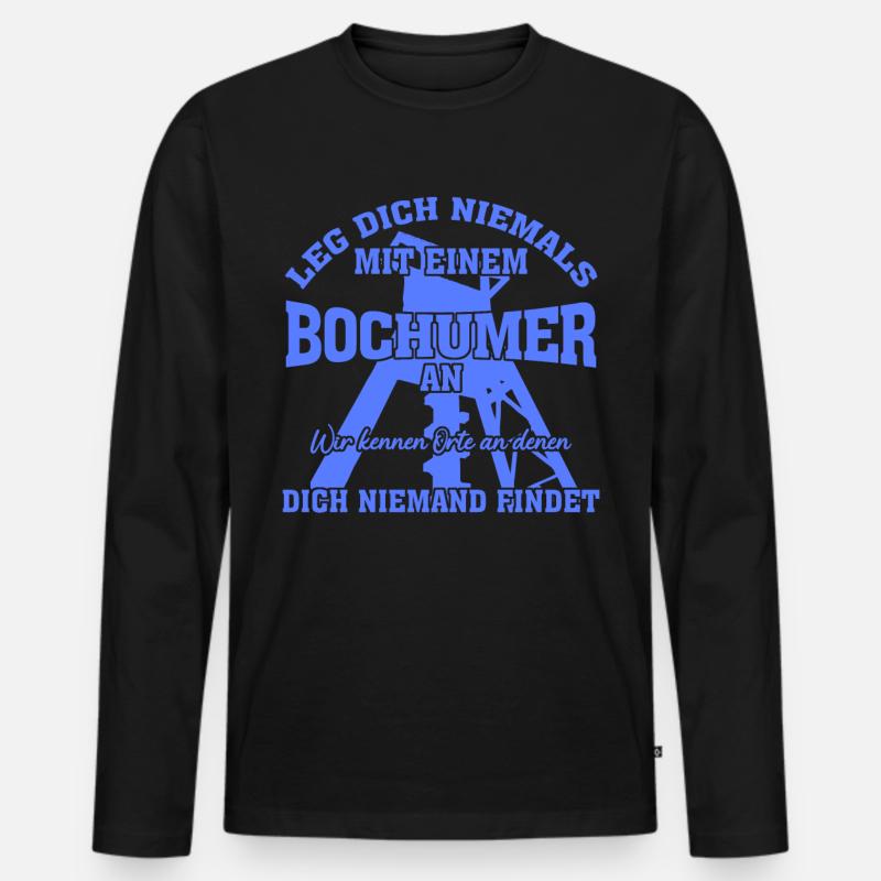 Bochum - Männer Premium Bio Langarmshirt - Schwarz