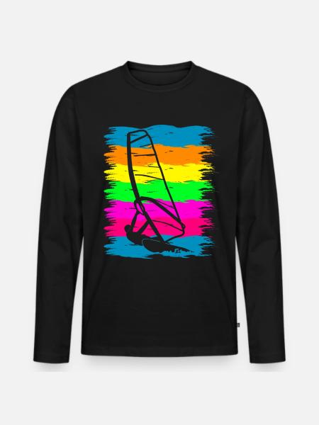 Windsurfing Windsurfing Sports Windsurfer - Men's Premium Organic Long Sleeve Shirt - black