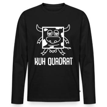 Kuh Quadrat Q^2 Physik Mathe Lehrer - Männer Premium Bio Langarmshirt - Schwarz - Vorne - Nico (187cm)