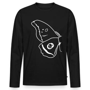 Motten Contours ailes - T-shirt manches longues Premium bio Homme - noir - Devant - Nico (187cm)