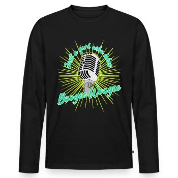 Boogie Woogie Swing Party - Men's Premium Organic Long Sleeve Shirt - black - Front - Nico (187cm)