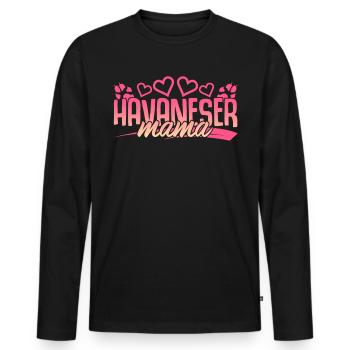 Havaneser - Männer Premium Bio Langarmshirt - Schwarz - Vorne - Nico (187cm)