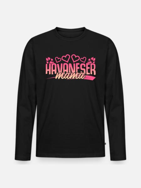 Havaneser - Männer Premium Bio Langarmshirt - Schwarz
