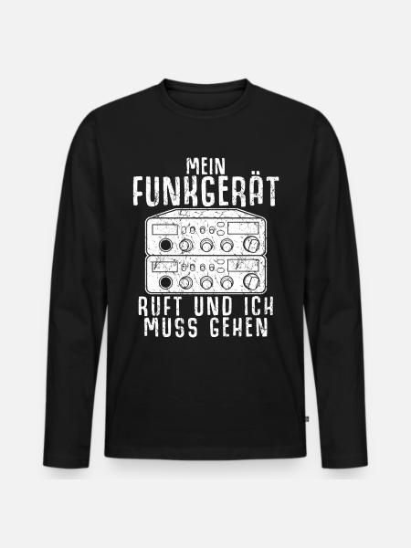 Amateurfunk CB-Funk Funker Amateurfunker - Männer Premium Bio Langarmshirt - Schwarz