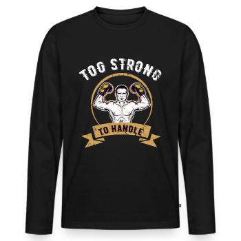Boxen Sparring Sport Hobby Boxhandschuh Boxsack - Männer Premium Bio Langarmshirt - Schwarz - Vorne - Nico (187cm)