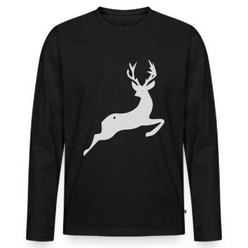 Noël - T-shirt manches longues Premium bio Homme - noir - Devant - Nico (187cm)