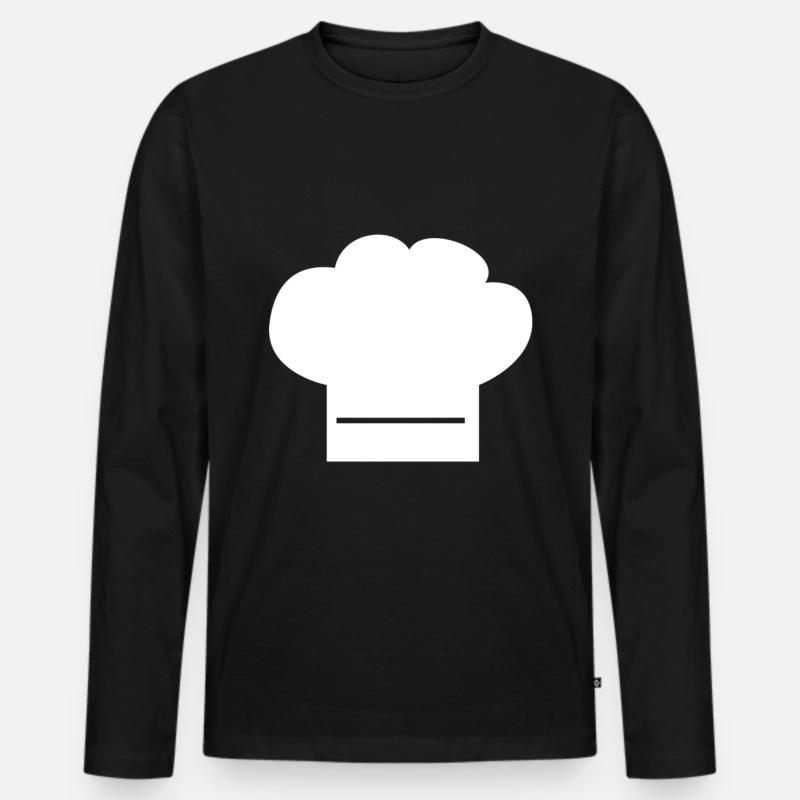 Koch - Männer Premium Bio Langarmshirt - Schwarz