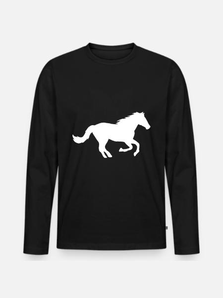 cheval - T-shirt manches longues Premium bio Homme - noir