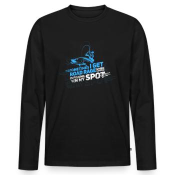 Angel - Männer Premium Bio Langarmshirt - Schwarz - Vorne - Nico (187cm)