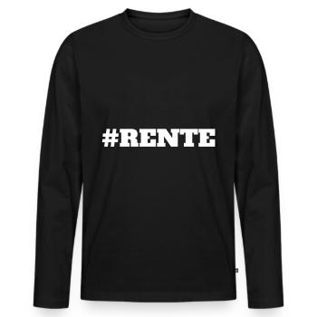 pension - Men's Premium Organic Long Sleeve Shirt - black - Front - Nico (187cm)