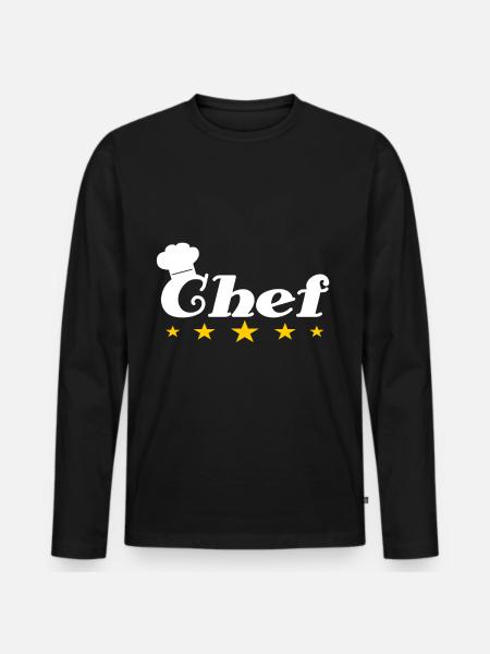 chef - Men's Premium Organic Long Sleeve Shirt - black