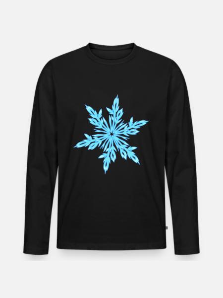 Ice crystal - Men's Premium Organic Long Sleeve Shirt - black