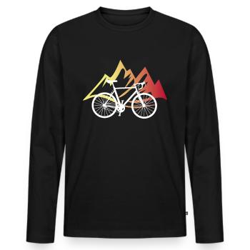 Racer - Men's Premium Organic Long Sleeve Shirt - black - Front - Nico (187cm)