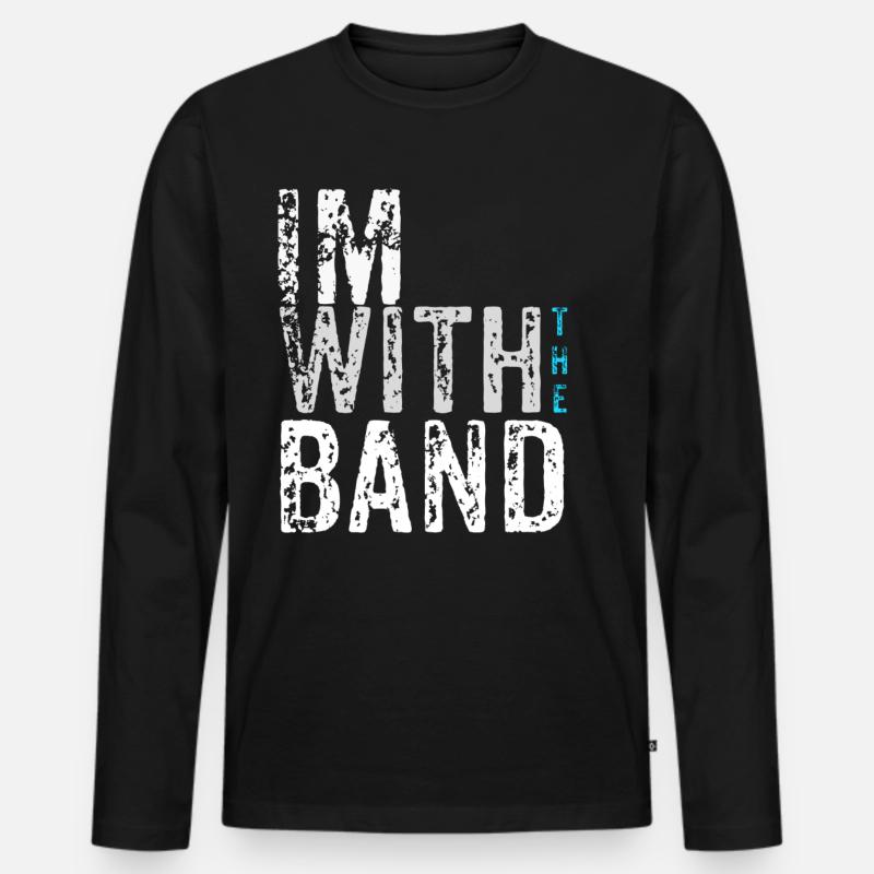 Band - Männer Premium Bio Langarmshirt - Schwarz