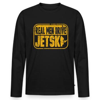 Jet ski - Men's Premium Organic Long Sleeve Shirt - black - Front - Nico (187cm)