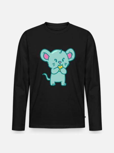 Rodent Mouse Mice - Men's Premium Organic Long Sleeve Shirt - black