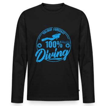 diving - Men's Premium Organic Long Sleeve Shirt - black - Front - Nico (187cm)
