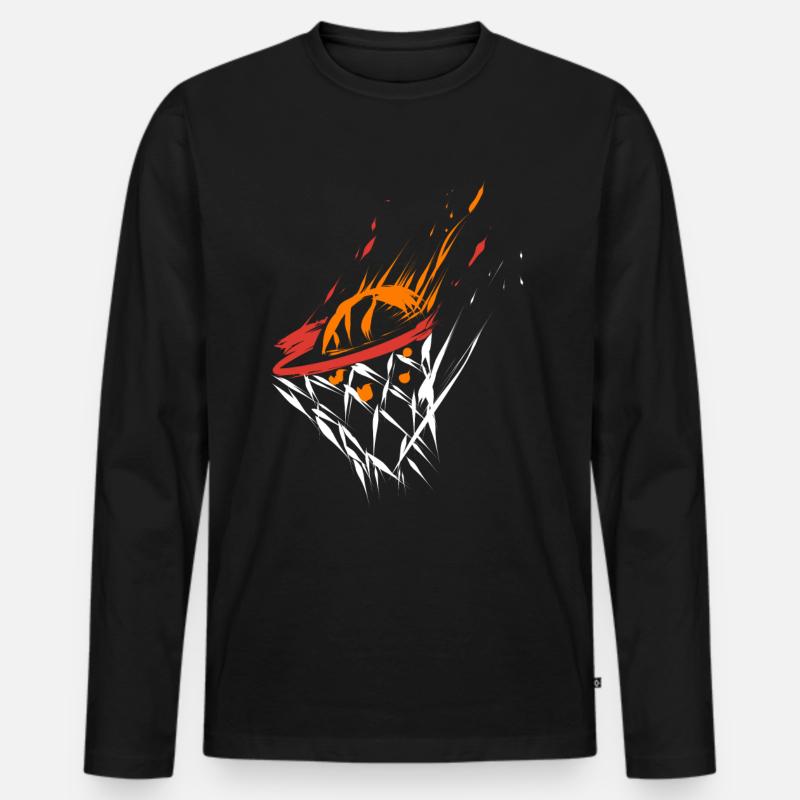Basketball - Männer Premium Bio Langarmshirt - Schwarz