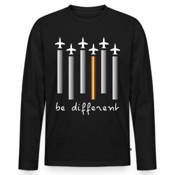 Avions avion | be different - T-shirt manches longues Premium bio Homme - noir - Devant - Nico (187cm)