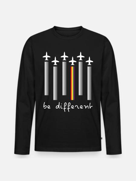 Airplane Airplane | be different - Men's Premium Organic Long Sleeve Shirt - black