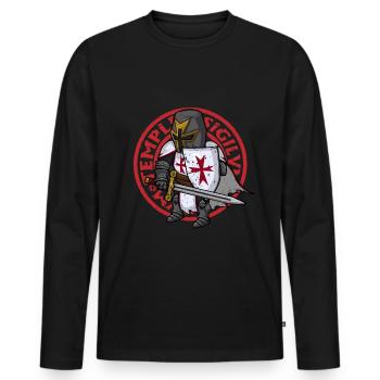 Crusader Knight Christianity Christian Crusade - Men's Premium Organic Long Sleeve Shirt - black - Front - Nico (187cm)