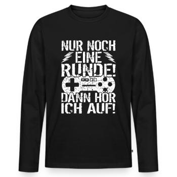 Gaming Gaming Gaming Gaming Gaming Gaming - Männer Premium Bio Langarmshirt - Schwarz - Vorne - Nico (187cm)