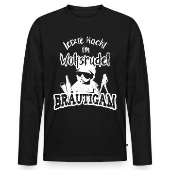 Junggesellenabschied JGA Männer für Bräutigam - Männer Premium Bio Langarmshirt - Schwarz - Vorne - Nico (187cm)