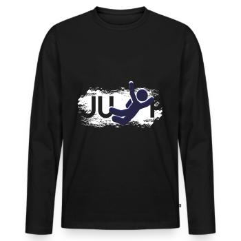 Base Jumping Fallschirm Springen Geschenk - Männer Premium Bio Langarmshirt - Schwarz - Vorne - Nico (187cm)