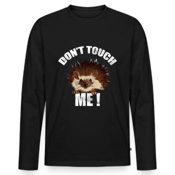 Igel Waldtier Tierfreund Geschenk - Männer Premium Bio Langarmshirt - Schwarz - Vorne - Nico (187cm)