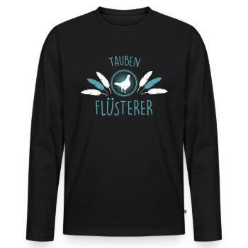 Carrier Pigeon Shirt Pigeons Whisperer Pigeon Fancier - Men's Premium Organic Long Sleeve Shirt - black - Front - Nico (187cm)