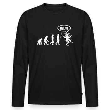 Karneval Fasching Fastnacht Helau Kostüm geschenk - Männer Premium Bio Langarmshirt - Schwarz - Vorne - Nico (187cm)