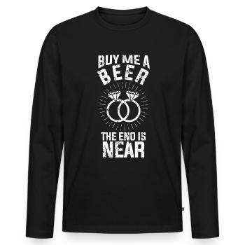 Bachelor Party T-Shirt - Men's Premium Organic Long Sleeve Shirt - black - Front - Nico (187cm)