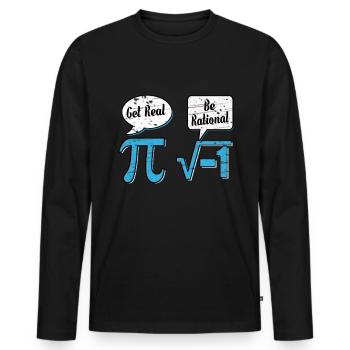 Mathematik Mathe Mathematiker Experiment geschenk - Männer Premium Bio Langarmshirt - Schwarz - Vorne - Nico (187cm)