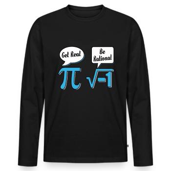 Mathematik Mathe Mathematiker Experiment geschenk - Männer Premium Bio Langarmshirt - Schwarz - Vorne - Nico (187cm)