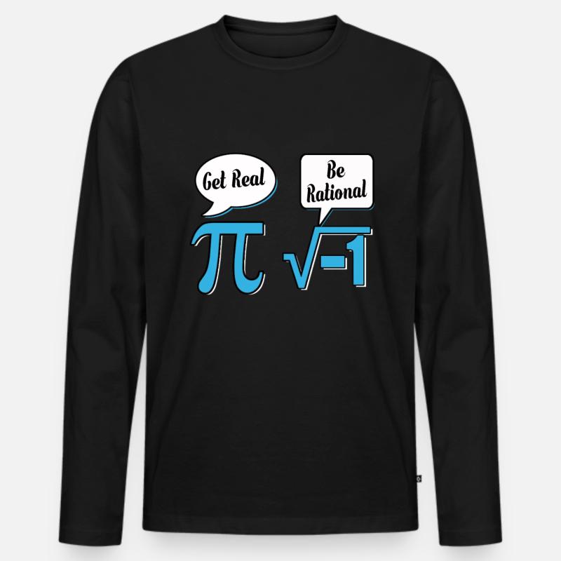 Math math mathematician experiment gift - Men's Premium Organic Long Sleeve Shirt - black