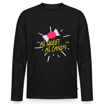 sweets - Men's Premium Organic Long Sleeve Shirt - black - Front - Nico (187cm)