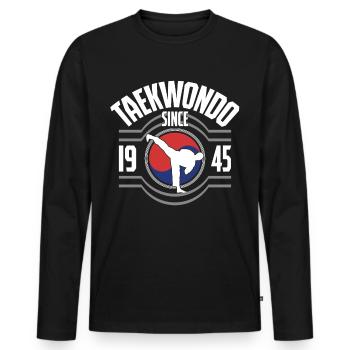 Taekwondo MMA Since 1945 Korea - Men's Premium Organic Long Sleeve Shirt - black - Front - Nico (187cm)