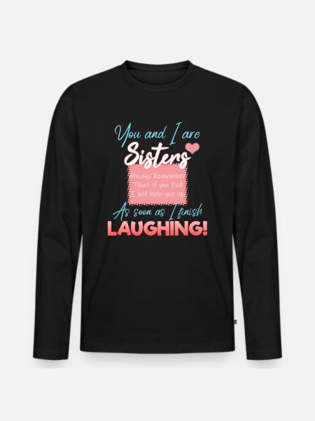 Beste Freundin - Männer Premium Bio Langarmshirt - Schwarz