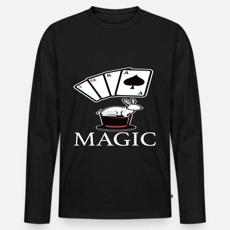 Magic - Männer Premium Bio Langarmshirt - Schwarz