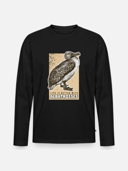 albatros - T-shirt manches longues Premium bio Homme - noir