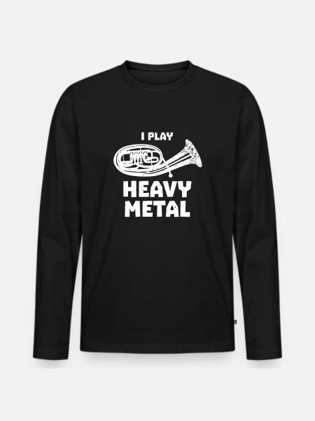 Tenorhorn - Männer Premium Bio Langarmshirt - Schwarz