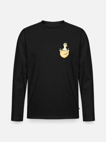 Petit canard Canard Mignon Canards - T-shirt manches longues Premium bio Homme - noir