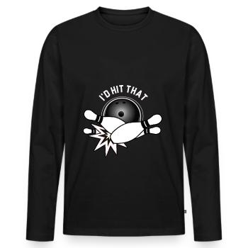 Bowling Bowling Sports Ball - Men's Premium Organic Long Sleeve Shirt - black - Front - Nico (187cm)