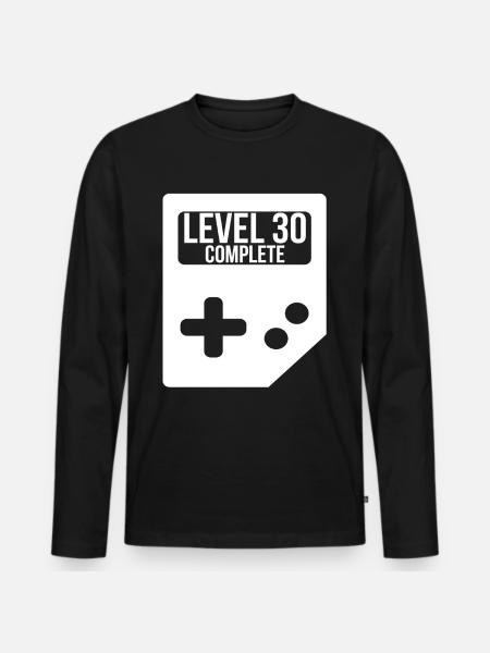30th birthday man - Men's Premium Organic Long Sleeve Shirt - black