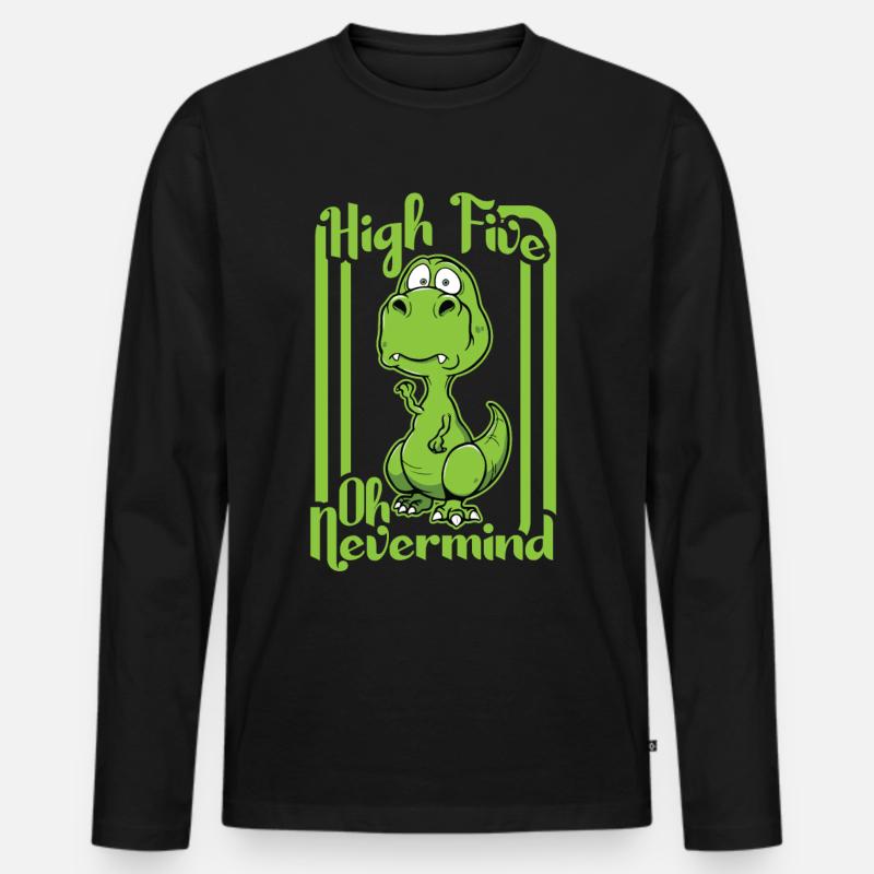 High five - Männer Premium Bio Langarmshirt - Schwarz